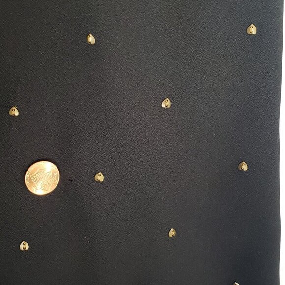 Free People Soho Brass Studded Shift Dress Sleeveless Boho Aztec Black Size 2 - Picture 12 of 12